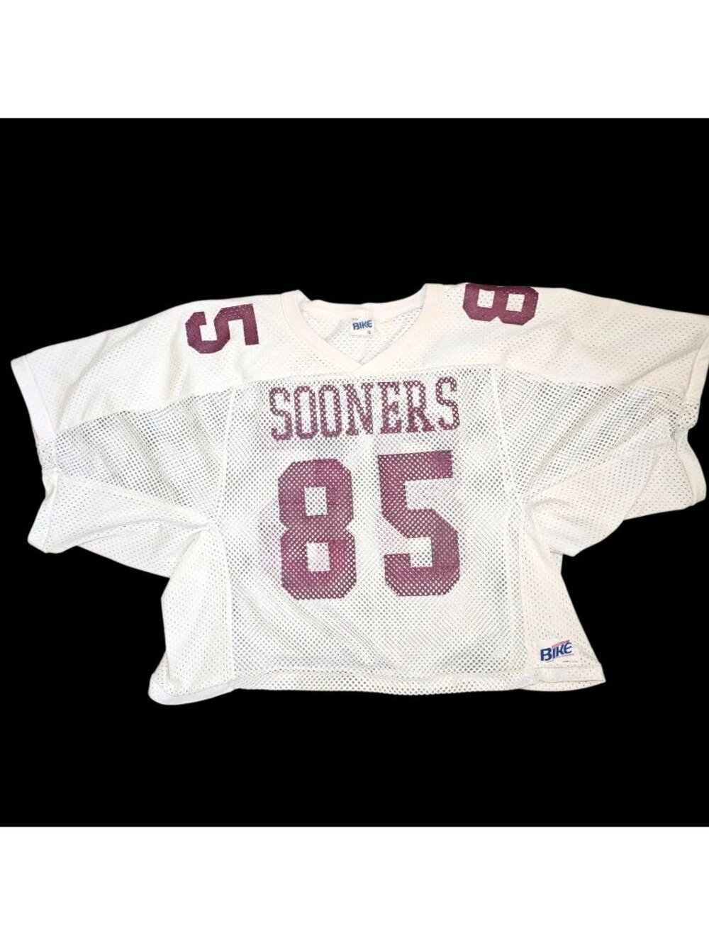 VTG Oklahoma Sooners Game Jersey Unworn White Mesh Sz XL 80s 90s Bike USA Made